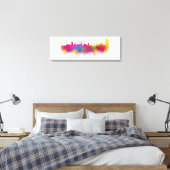 Londen Skyline Moderne aquarel Canvas Print (Insitu (Slaapkamer))