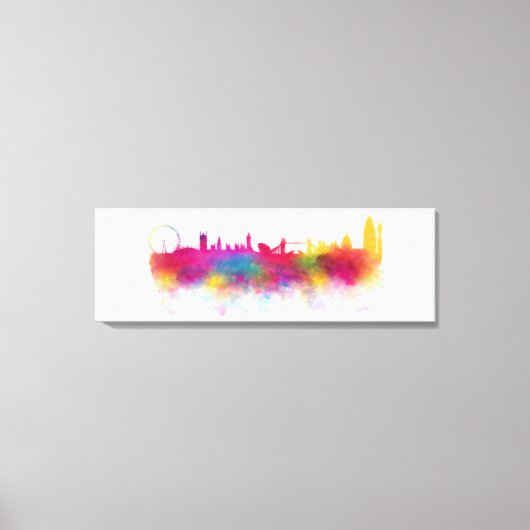 Londen Skyline Moderne aquarel Canvas Print (Voorkant)