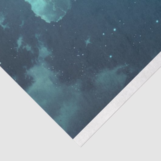 Londen Skyline nacht maan decoupage Tissuepapier (Detail)