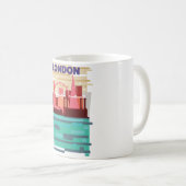 Londen skyline reisposter. koffiemok (Voorkant rechts)