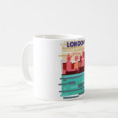 Londen skyline reisposter. koffiemok (Voorkant links)