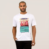 Londen skyline reisposter. t-shirt (Voorkant volledig)