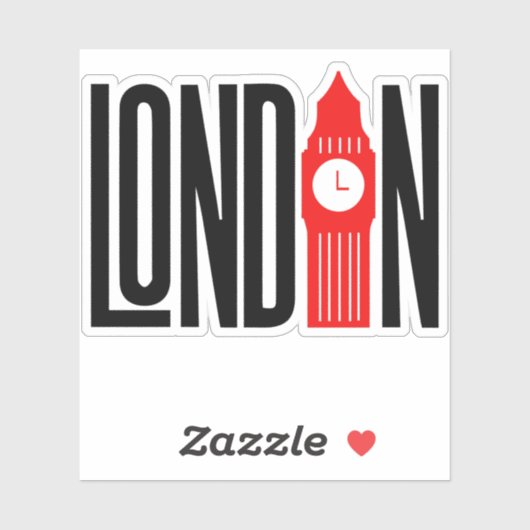 Londen Skyline Retro City Pride Design Sticker (Vel)