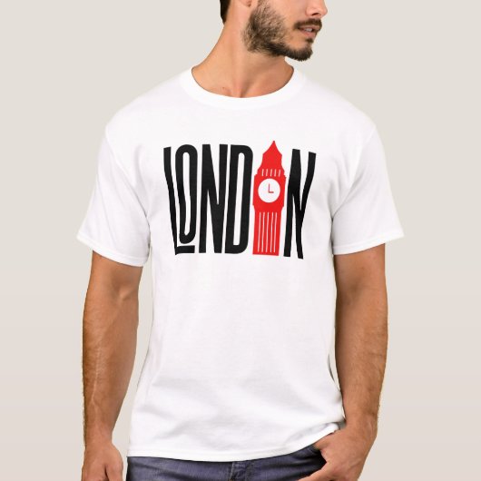 Londen Skyline Retro City Pride Design T-shirt (Voorkant)