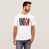 Londen Skyline Retro City Pride Design T-shirt (Voorkant volledig)