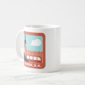Londen Skyline Retro City Pride Koffiemok (Voorkant links)