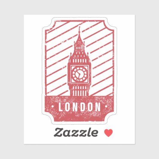 Londen Skyline Retro City Pride Sticker (Vel)