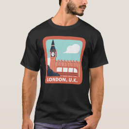 Londen Skyline Retro City Pride T-shirt