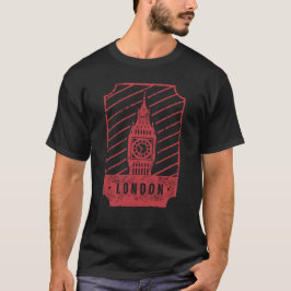 Londen Skyline Retro City Pride T-shirt