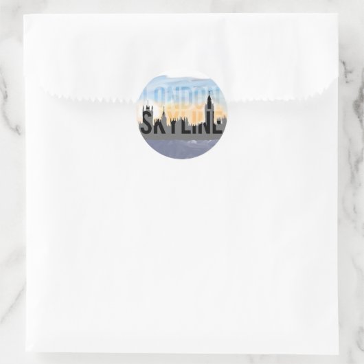 LONDEN skyline Ronde Sticker (Tas)