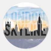 LONDEN skyline Ronde Sticker (Voorkant)