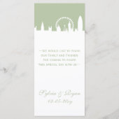 Londen Skyline Sage gepersonaliseerde menukaarten Menu (Achterkant)