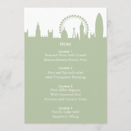 Londen Skyline Sage Menu Kaarten