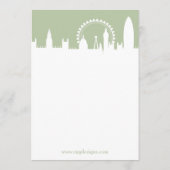 Londen Skyline Sage Menu Kaarten (Achterkant)