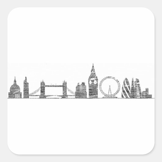 Londen Skyline Stickers (Voorkant)