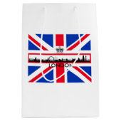 Londen Skyline Union Jack Flag Medium Gift Bag Medium Cadeauzakje (Voorkant)