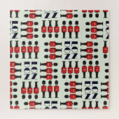 Londen, soldaten, naadloos patroon legpuzzel (Horizontaal)