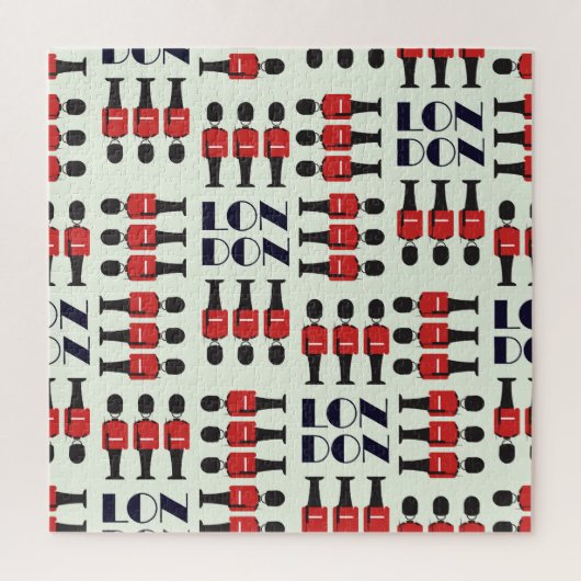 Londen, soldaten, naadloos patroon legpuzzel (Verticaal)