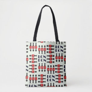 Londen, soldaten, naadloos patroon tote bag