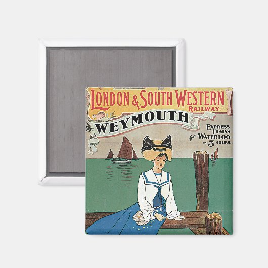 Londen & Southwestern ~ Weymouth Magneet (Voorkant / Achterkant)