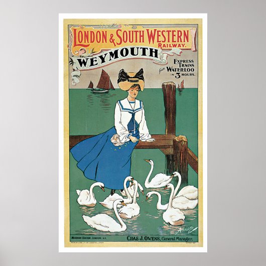 Londen & Southwestern ~ Weymouth Poster (Voorkant)