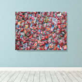 Londen souvenir magneten uitzicht canvas print (Insitu (Houten vloer))