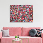 Londen souvenir magneten uitzicht canvas print (Insitu (Woonkamer))