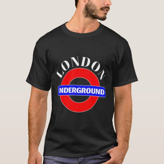 Londen Souvenir Shirt Cool Ondergrondse Tube Stati (Voorkant)
