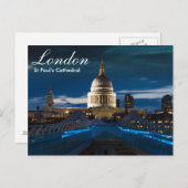 Londen - St Paul's Cathedral-briefkaart Briefkaart (Voorkant / Achterkant)