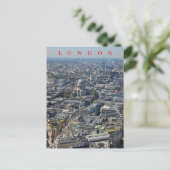 Londen St.Paul's Cathedral uitzicht briefkaart (Staand voorkant)