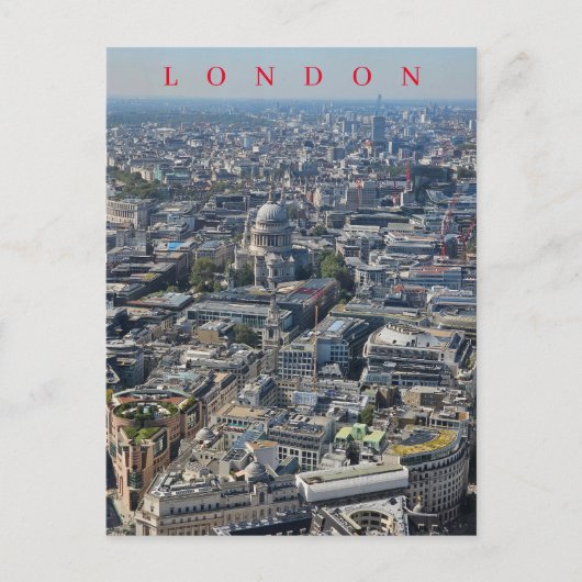 Londen St.Paul's Cathedral uitzicht briefkaart (Voorkant)