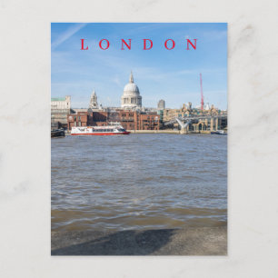 Londen St.Paul's rivier uitzicht ansichtkaart Briefkaart