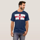 Londen Stad in Engelse Vlag grappig T-shirt (Voorkant volledig)