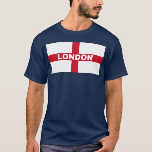 Londen Stad in Engelse Vlag grappig T-shirt (Voorkant)