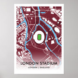 Londen Stadium Poster - thuisbasis van West Ham Un