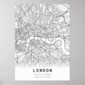 Londen Stadsplattegrond Poster (Voorkant)