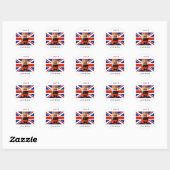 Londen Stickers met Bus en British Flag 2 (Vel)