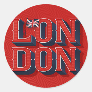 Londen/Stickers Ronde Sticker