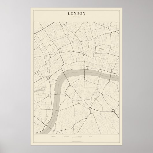 Londen Straatkaart Poster (Voorkant)