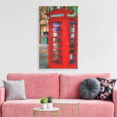 Londen Telefoon Booth Canvas Print (Insitu (Woonkamer))