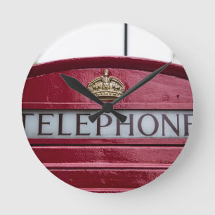 Londen Telefoon Telefooncel Rood Ronde Klok