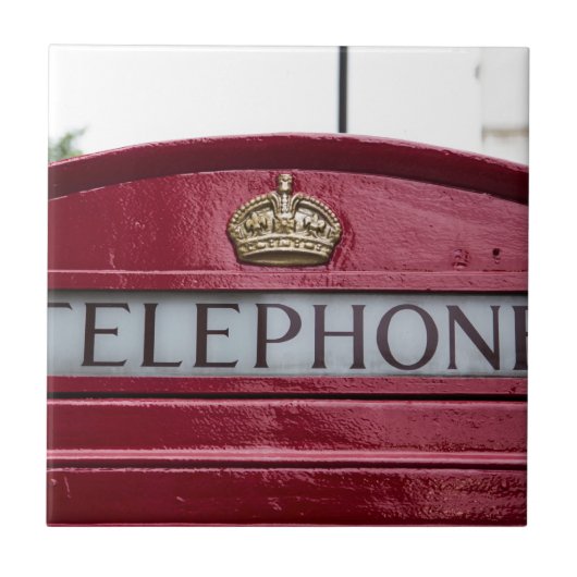 Londen Telefoon Telefooncel Rood Tegeltje (Voorkant)