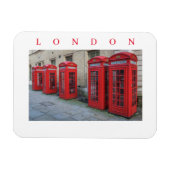 Londen telefoonboxen uitzicht koelkastmagneet magneet (Horizontaal)