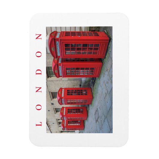 Londen telefoonboxen uitzicht koelkastmagneet magneet (Verticaal)