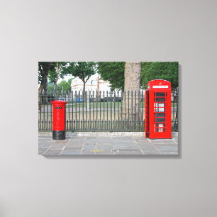 Londen telefooncel & brievenbus canvas afdruk