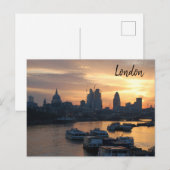 Londen - Thames Sunrise Briefkaart (Voorkant / Achterkant)