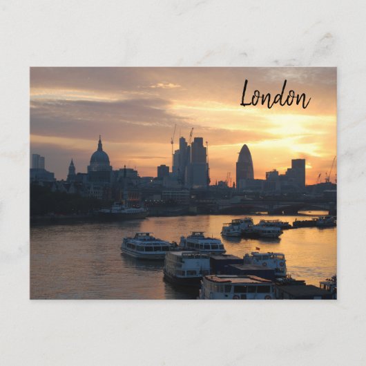 Londen - Thames Sunrise Briefkaart (Voorkant)