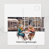 Londen thee tijd met twee dames briefkaart (Voorkant / Achterkant)