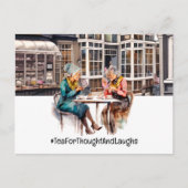 Londen thee tijd met twee dames briefkaart (Voorkant)