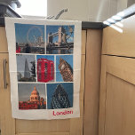 Londen Theedoek<br><div class="desc">Tea-handdoek met foto's van Londen van New Forest Pics</div>